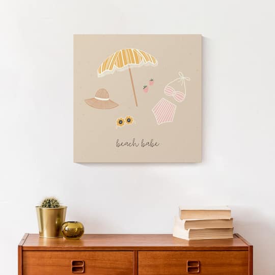 Beach Babe Essentials 16" x 16" Canvas Wall Art